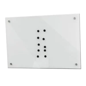 Lousa de Vidro Magnética Branca 60x40